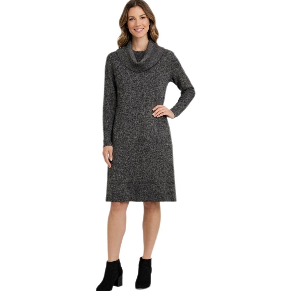 Banana Republic Women's Gray Sweater Dress Cowl Neck Long Sleeve​ Size XS